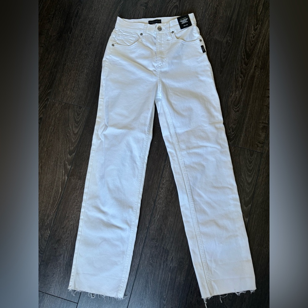 Silver Jeans Women's Straight Leg White Jeans